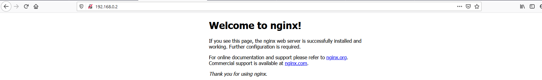 Welcome to nginx page